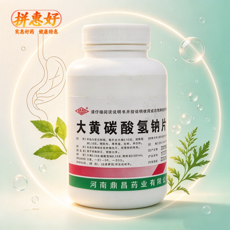 豫新 大黄碳酸氢钠片 1000片/瓶