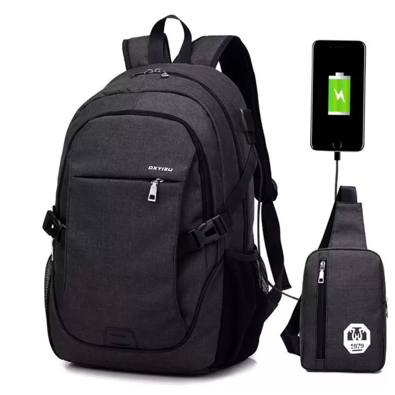 Laptop Backpack with usb school backpack bag for men's