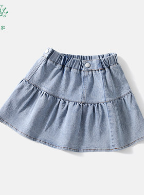 女宝宝半身裙夏装新款婴儿v短裙一二三岁女童夏季牛仔裙儿童裙子