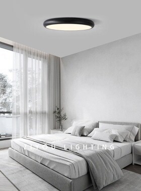 意式极简卧室吸顶灯全光谱护眼ledG吸顶灯个性圆形现代简约房间灯