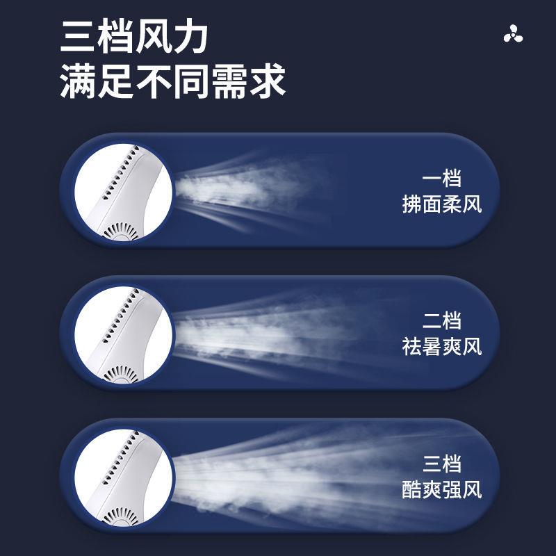 新挂在脖子上的风扇迷你懒人静音可充电户外随身大风力头戴电扇厂