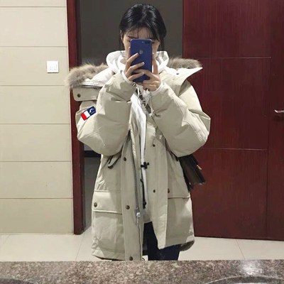 羽绒服冲锋衣女加绒加厚工装户外冬季保暖防风外套 滑雪服男潮牌