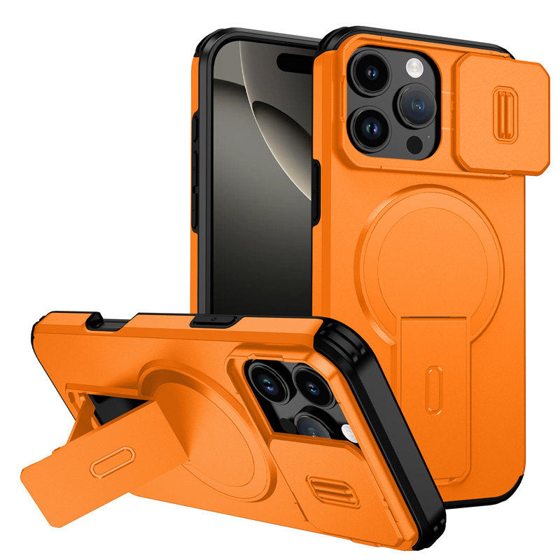 适用苹果16ProMax手机壳摄像头推拉窗iPhone17新款15plus可磁吸14Pro带支架13mini镜头全包12防摔11保护Air套