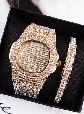 diamond fashion wristwatch set bracelet ladies watches women