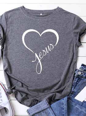 Cotton tshirts for women Tee Tops女装休闲宽松纯棉短袖T恤夏季