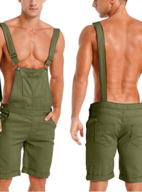 Men's loose oversized casual overalls 男士宽松大码休闲背带裤