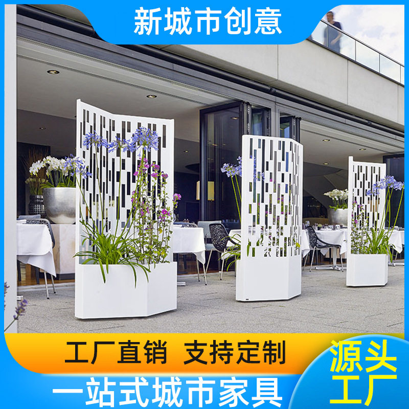 阳台铁艺花盆室内外花槽花钵别墅小区广场商场酒店组合花箱