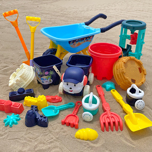 儿童沙滩玩具套装 挖沙工具宝宝海边挖土沙漏铲子桶玩沙子室内沙池