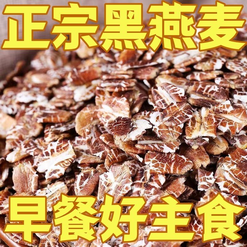 优质黑燕麦片煮粥好吃包装早餐伴侣低脂代餐杂粮健康早餐粥
