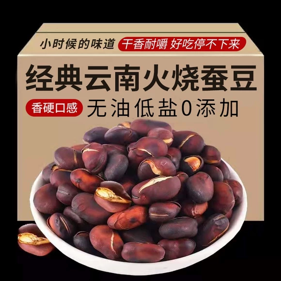 云南大理特产火烧炭烧原味蚕豆