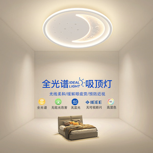 主卧灯高级感新款大气创意儿童房间创意全光谱灯具现代简约卧室灯