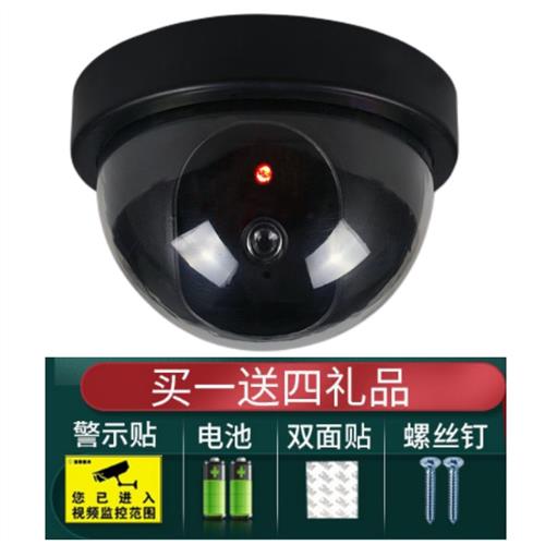仿真监控摄像头 假监控器 摄像头 闪灯监视器探头 带电池