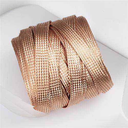 接地线桥架法兰跨软铜软连接镀锡编织袋铜编织带编织线2 5 240平