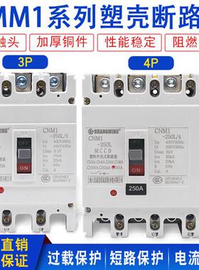 NM1RMM1-225A100A160A250A400塑壳断路器空气开关CM1三相四线380V