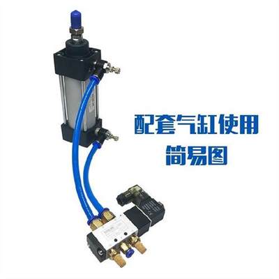 亚德客型电磁阀4V11006二位五通气动换向换气DC24V AC380V气缸阀