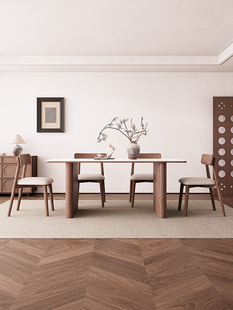 纳维亚风格 2025新斯堪 覆古板岩矩形餐桌和 Home Mingjiangxuan