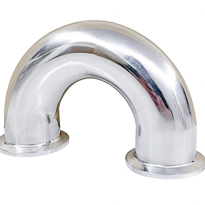 .盼特304不锈钢180度弯头卫生级快装U型弯管焊接半圆抛光接头短弯