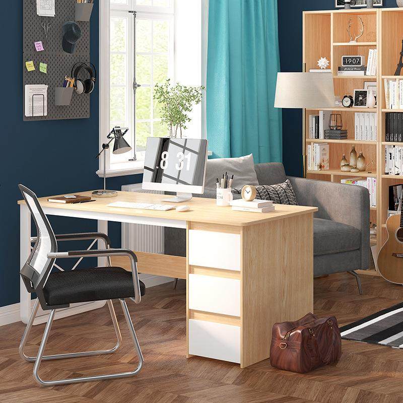 电脑台式桌带抽屉小户型家用书柜书桌一体简约工作台学生写字桌子,住宅家具,电脑桌,淘宝优惠券,粉丝福利购,淘宝优惠卷