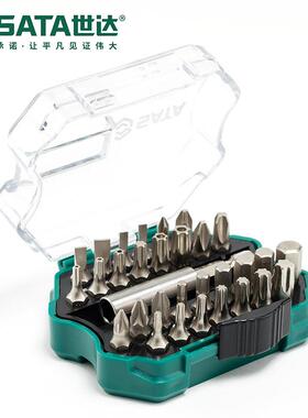世达工具SATA手动旋具头组套花形螺丝批头电动气动风批09332套装