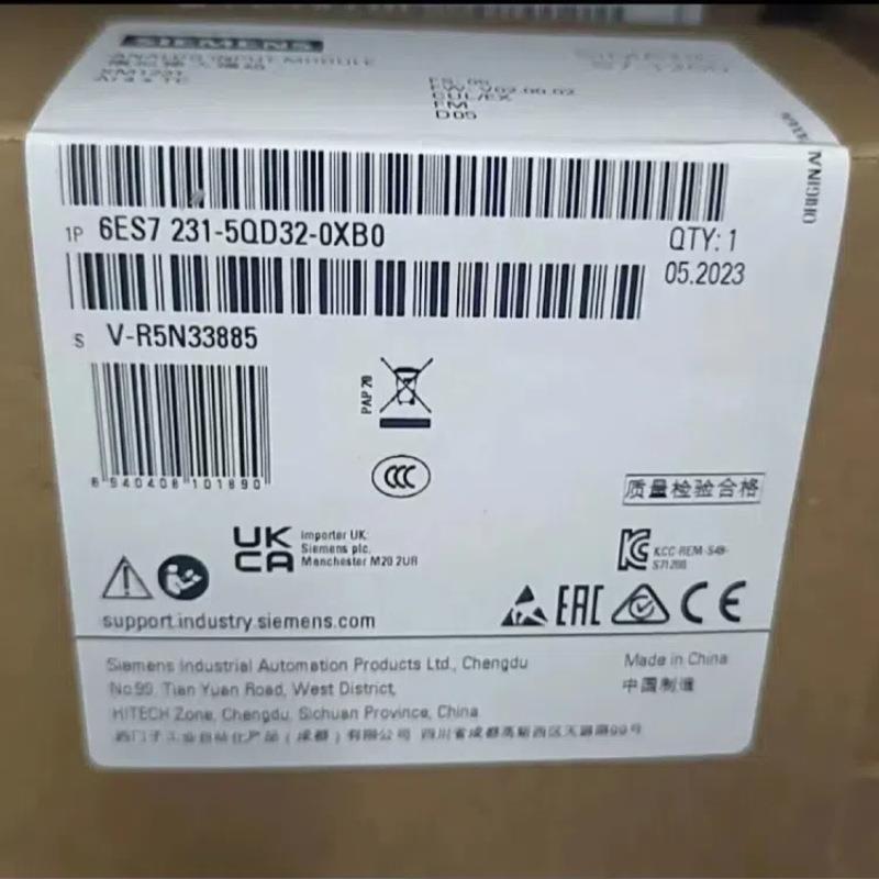 西门子S7-1200PLC模拟输入SM 1231 TC 热电偶6ES7231-5QD32-0XB0
