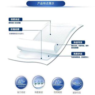 爱舒乐护理垫尿垫5片60*90cm婴幼儿老年人医用夜用老人隔尿垫