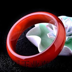 南红玛瑙手镯天然玉镯女款正品冰透高冰种玉髓镯子送妈妈生日礼物