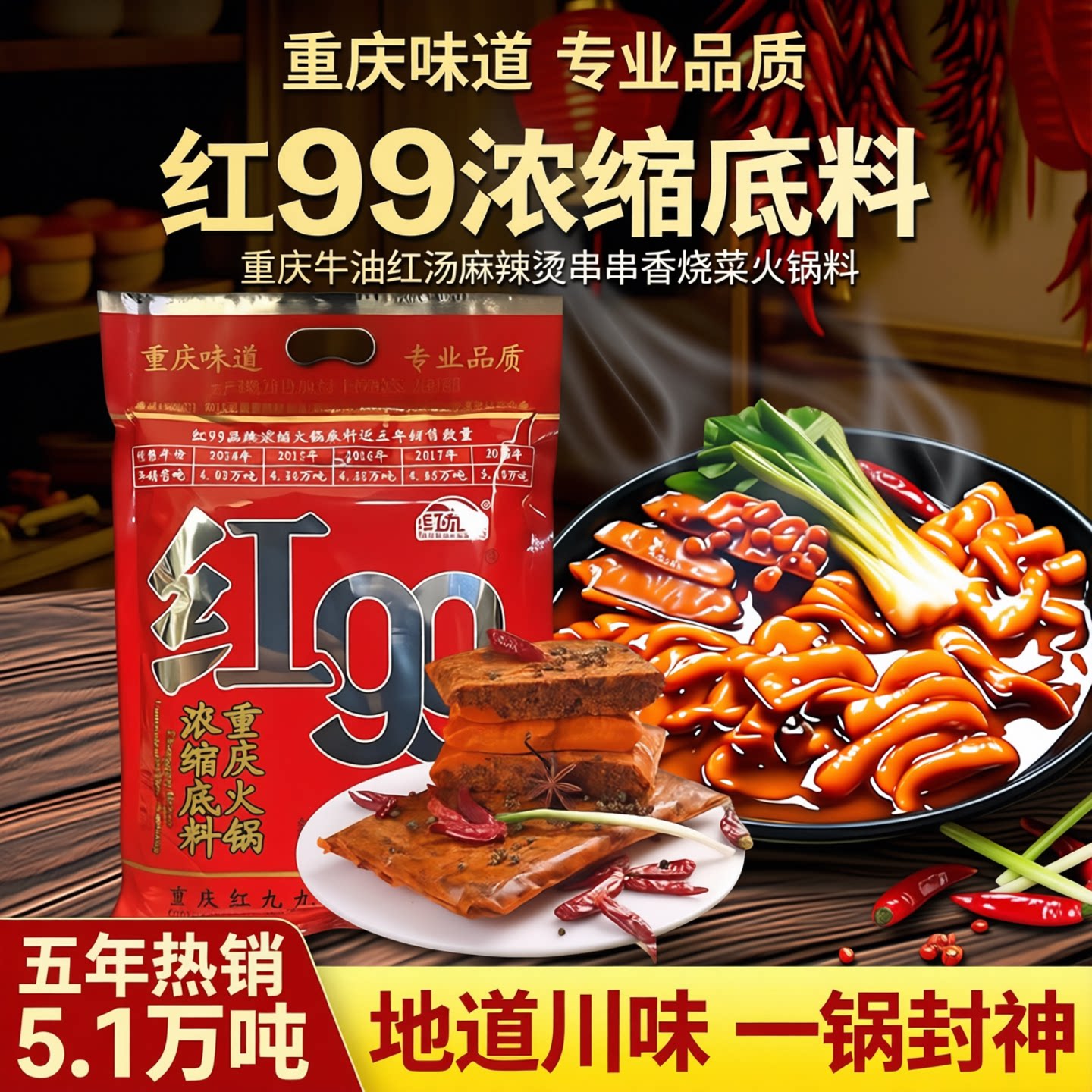 红99火锅底料小包小袋图片