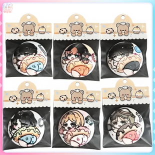 第五人格周边原创玩偶吧唧 囚徒 击球手 玩具商 渔女同人毛绒徽章