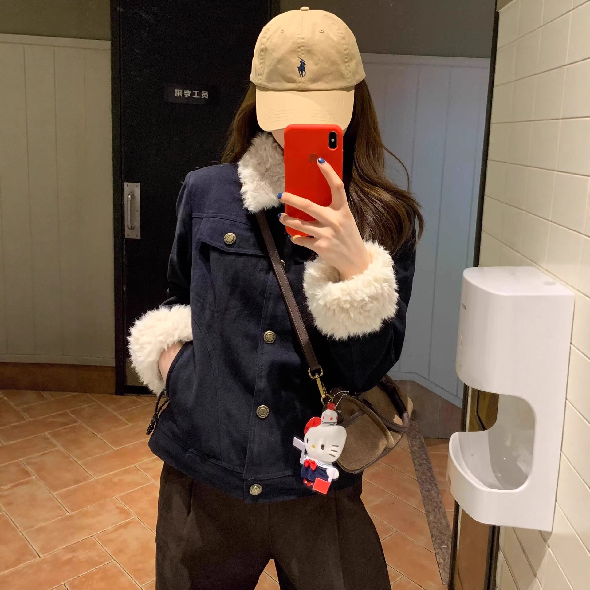 高级新款羊羔毛外套女秋冬短款加棉衣/棉服