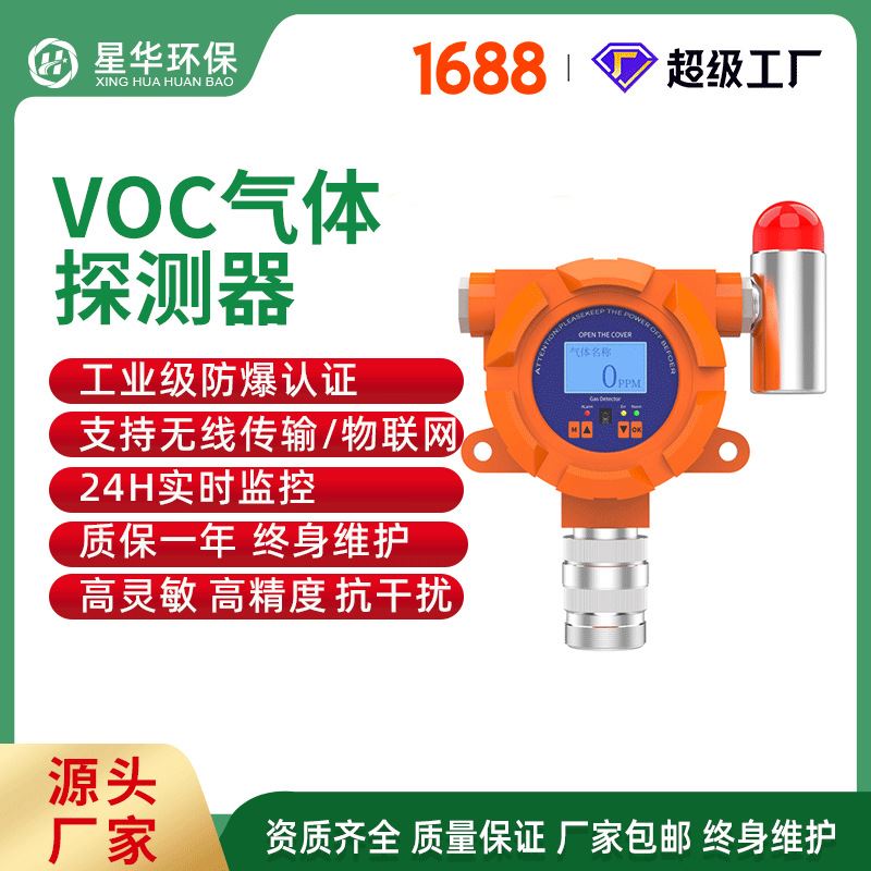 气体探测器固定式检测仪工业级防爆传感器防水防尘设计