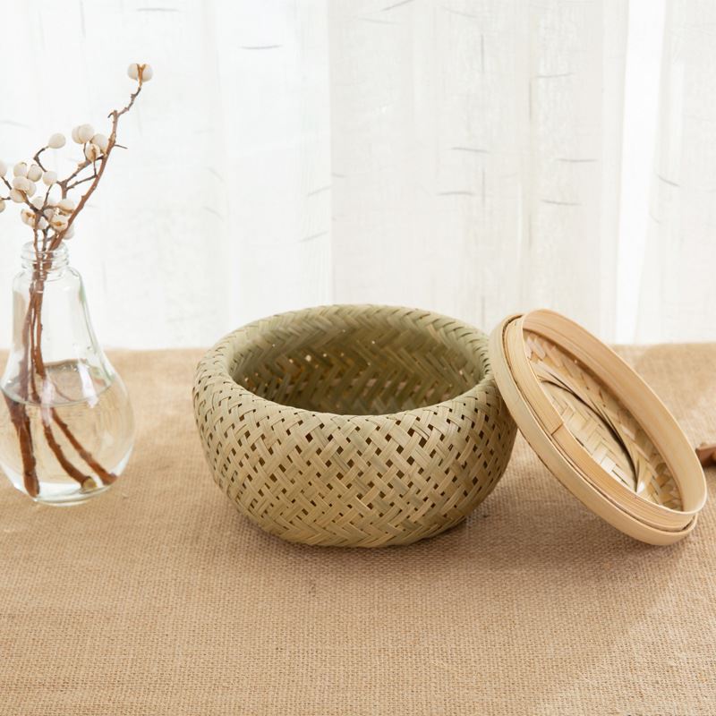 手工竹编篓子茶叶篓篮筐礼盒竹制品装饰水果农副产品采摘包装收纳