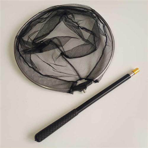 超轻短节抄网杆超短伸缩杆迷你小抄网便携鲫鱼小号不锈钢抄网杆竿