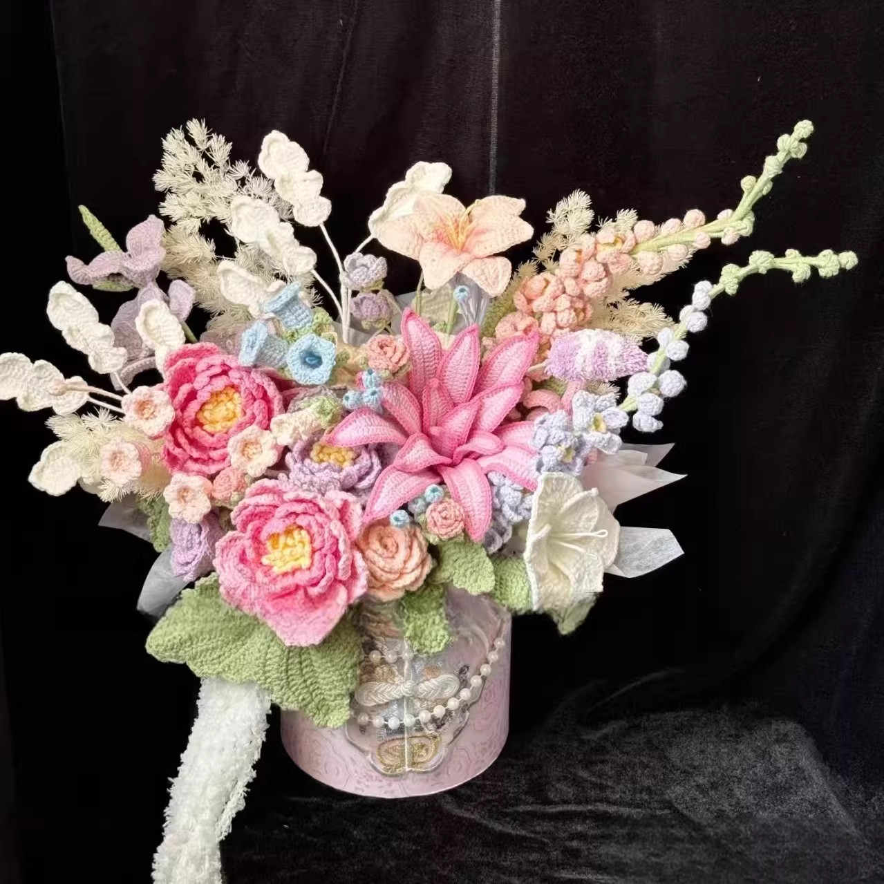 手工雪妃尔毛线编织花束diy材料包抱抱桶毛线玫瑰送女友闺蜜礼物,服饰配件/皮带/帽子/围巾,DIY编织材料包,淘宝优惠券,粉丝福利购,淘宝优惠卷