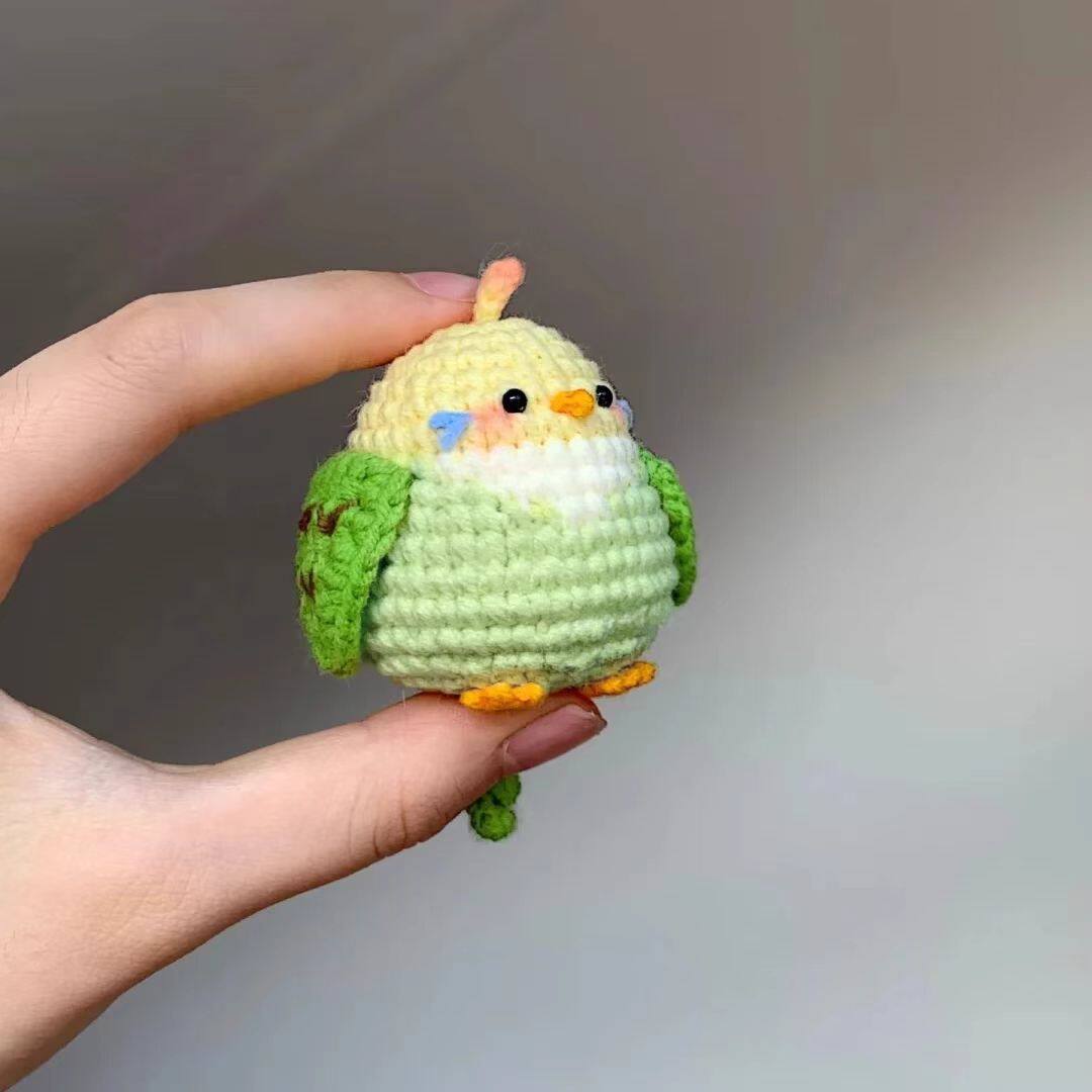雪妃尔牛奶棉可爱小鹦鹉玩偶挂件毛线手工编织diy材料包钩针礼物