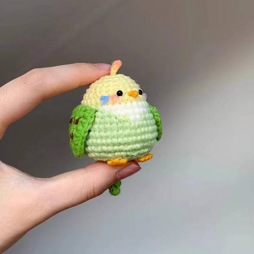雪妃尔牛奶棉可爱小鹦鹉玩偶挂件毛线手工编织diy材料包钩针礼物