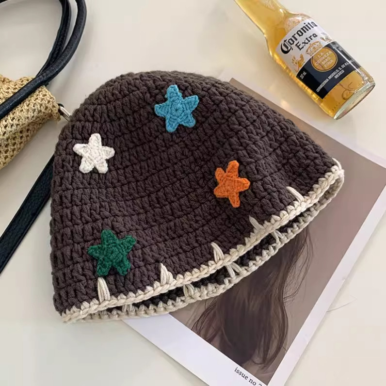 秋冬新品手工diy雪妃尔毛线编织帽子材料包自制钩织星星渔夫帽,服饰配件/皮带/帽子/围巾,DIY编织材料包,淘宝优惠券,粉丝福利购,淘宝优惠卷