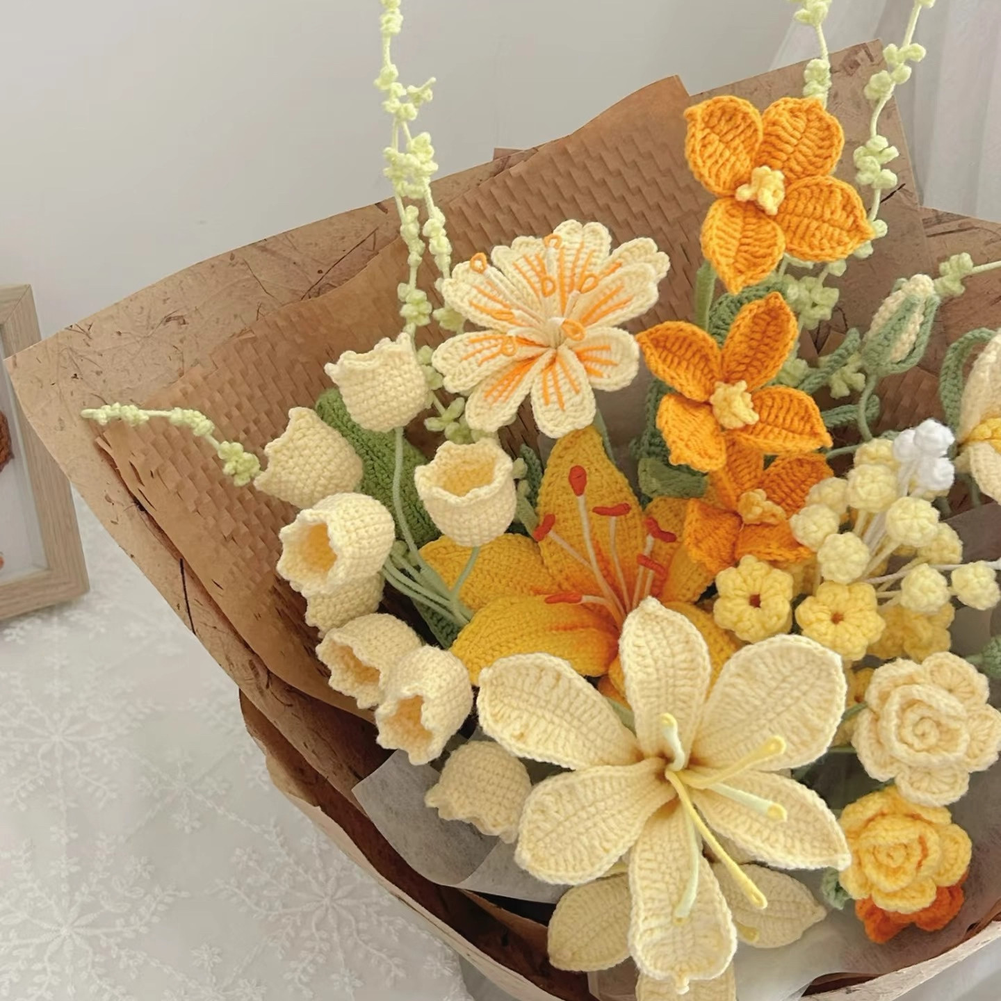 雪妃尔正品毛线手工编织花束diy材料包钩织花束送女朋友闺蜜礼物,服饰配件/皮带/帽子/围巾,DIY编织材料包,淘宝优惠券,粉丝福利购,淘宝优惠卷