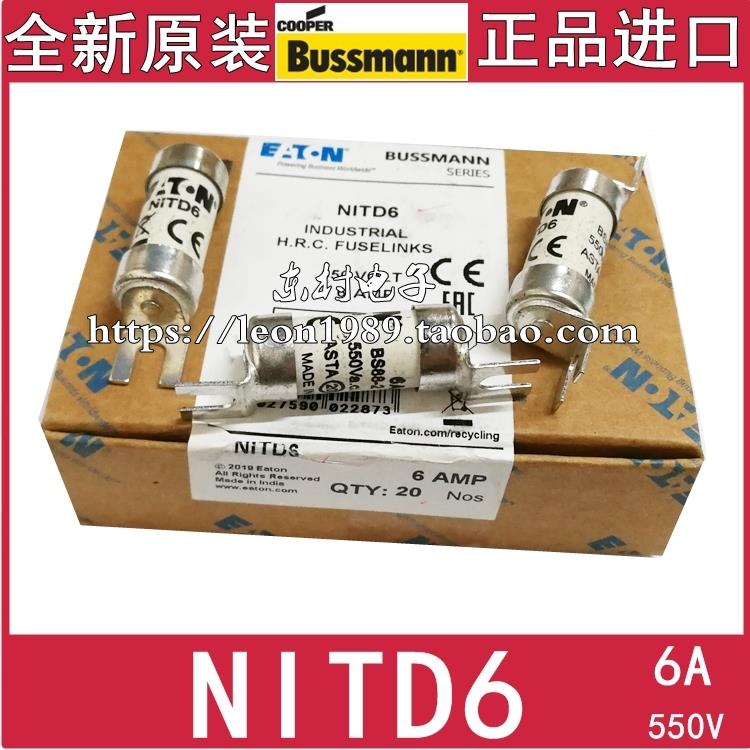 BUSSMANN保险丝NITD4-NITD6-10-16-20-25-32A 6A BS88:2 550V