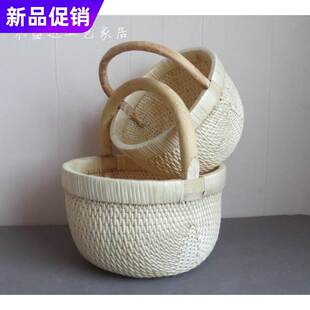 热卖柳编收纳筐 篮子八斗 提篮蔬菜馒头筐民间工艺 笸罗筐子