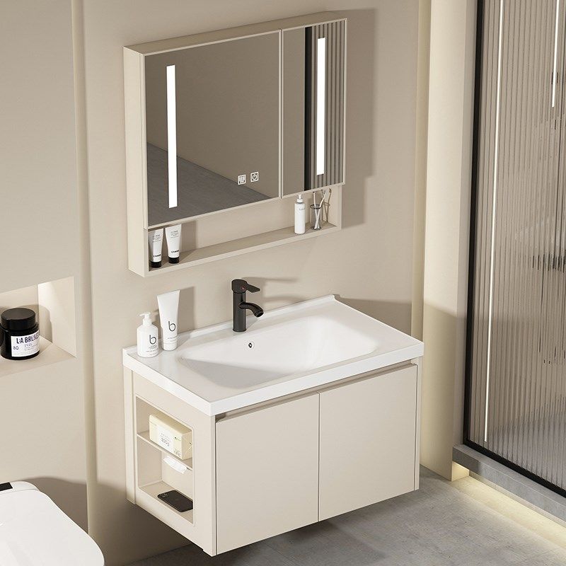 小户型洗手盆柜组合带侧格浴室柜阳台洗脸盆化妆室洗漱池陶瓷一体,家装主材,浴室柜组合,淘宝优惠券,粉丝福利购,淘宝优惠卷