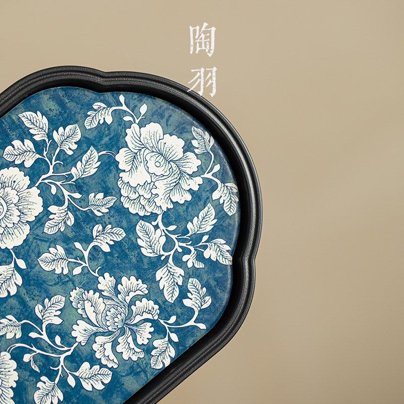 创意繁花海棠盘速干吸水茶盘干泡盘陶瓷家用壶承小茶台沥水茶盘,餐饮具,茶盘,淘宝优惠券,粉丝福利购,淘宝优惠卷