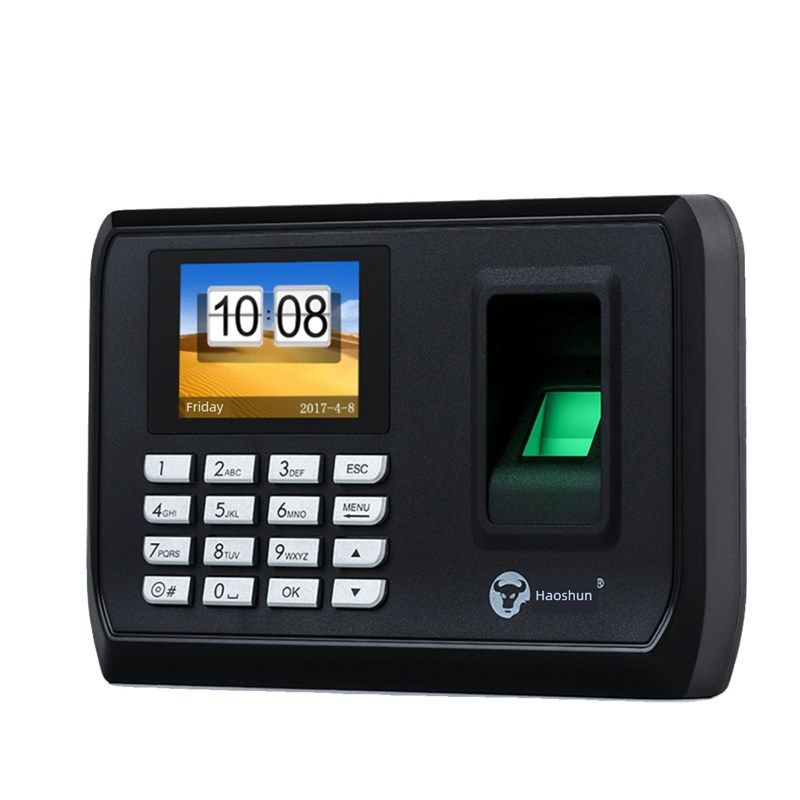 皓顺指纹打卡机员工考勤机签到密码指纹识别一体机云考勤