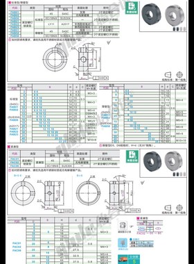 FAB01 FAB02 FAB06-D30 D35 D40 D50-B15 B18 B20 B22 B25 固定环