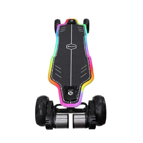 BIBUFF星舰AT发光越野v电动滑板四轮幻彩校园旅行长续航代步滑板