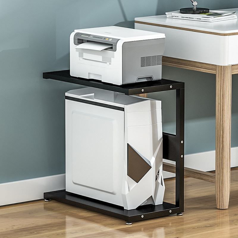 多层电脑主机箱托架置物架家用台式办公主机架两层放打印机收纳架