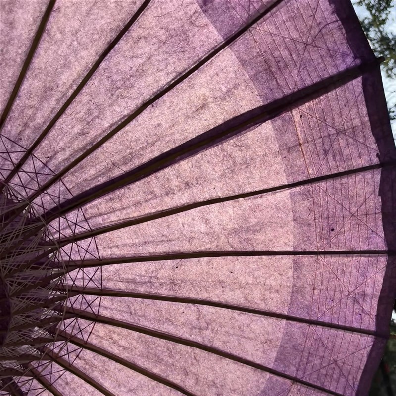 物新集 手造纸紫韵油纸伞 w芋泥波波古风晴雨两用非遗防雨新中式