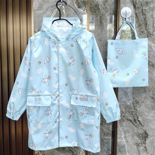 2024新儿童雨衣卡通大耳狗轻薄透气速干便携学生全身加长亲子雨披