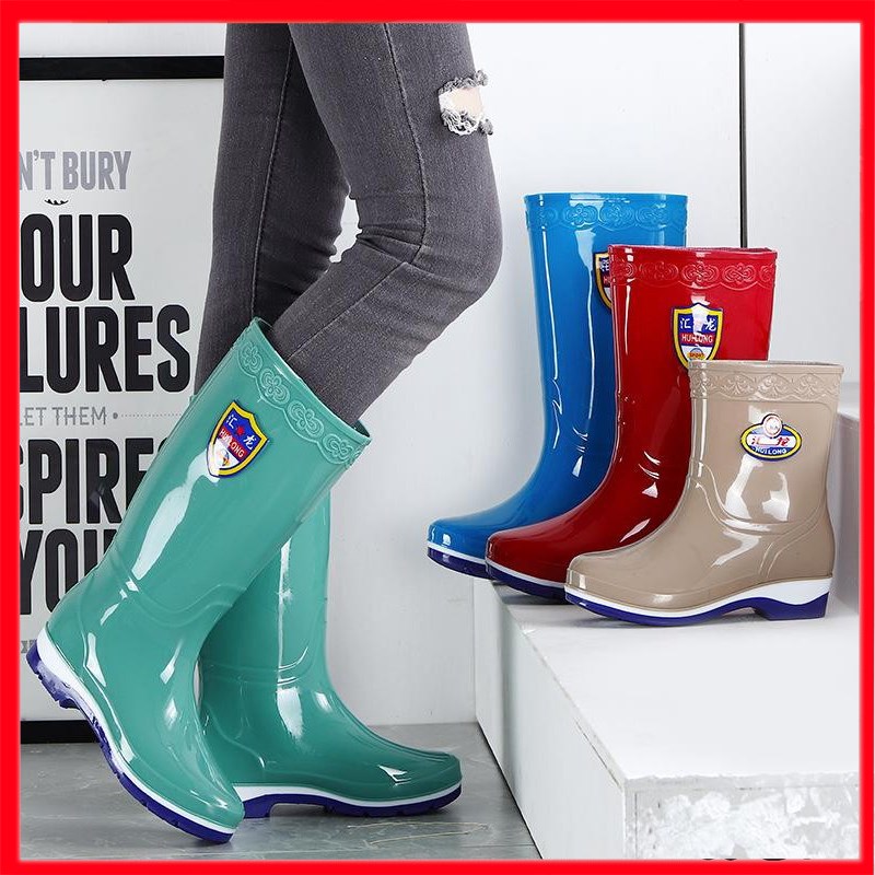 儿童雨靴女童长筒大童雨鞋高筒防滑男小孩加绒水靴小学生水鞋套鞋