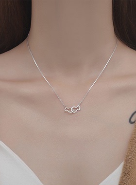 鱼生有你项链S925纯银女潮锁骨链女士吊坠轻奢小众网红礼物送女友