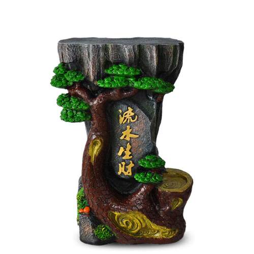 流水假山 摆件底座 流水工艺品树脂底座 树脂工艺 风水轮盆景底托